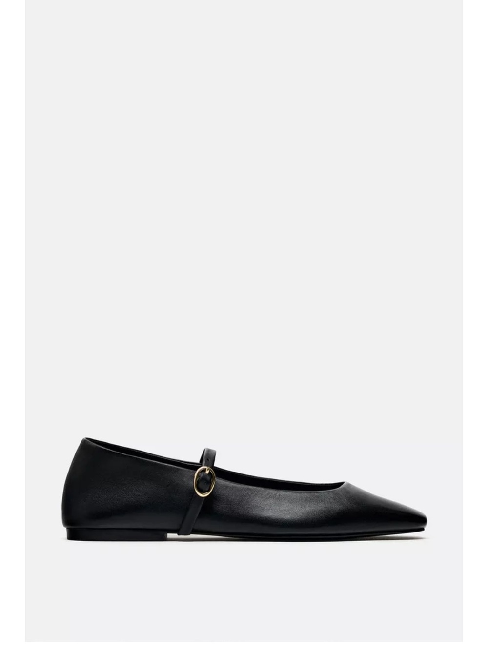 Zara leather ballet flats